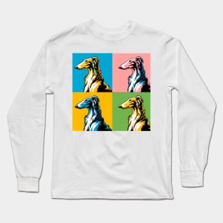 Borzoi Pop Art - Dog Lover Gifts Long Sleeve T-Shirt